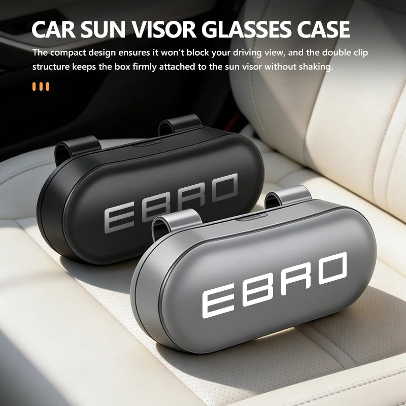 Car Glasses Box Sun Visor Glasses Holder Shock-proof Eyeglasses Storage Case For Ebro S400 S700 S800 2025 2026