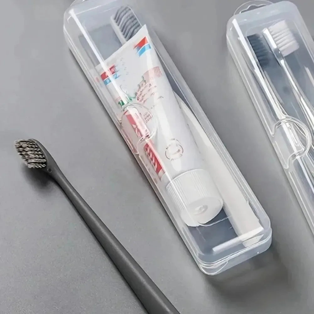 1/2/3PCS Portable Toothbrush Case Storage Organization Toothbrush Holder Transparent Travel Plastic Toothpaste Storage Box