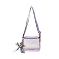 Clear Transparent Jelly Crossbody Bag Storage Bag With Scarf PVC Shoulder Bag Square Purse Jelly Bag Transparent Handbag Outdoor