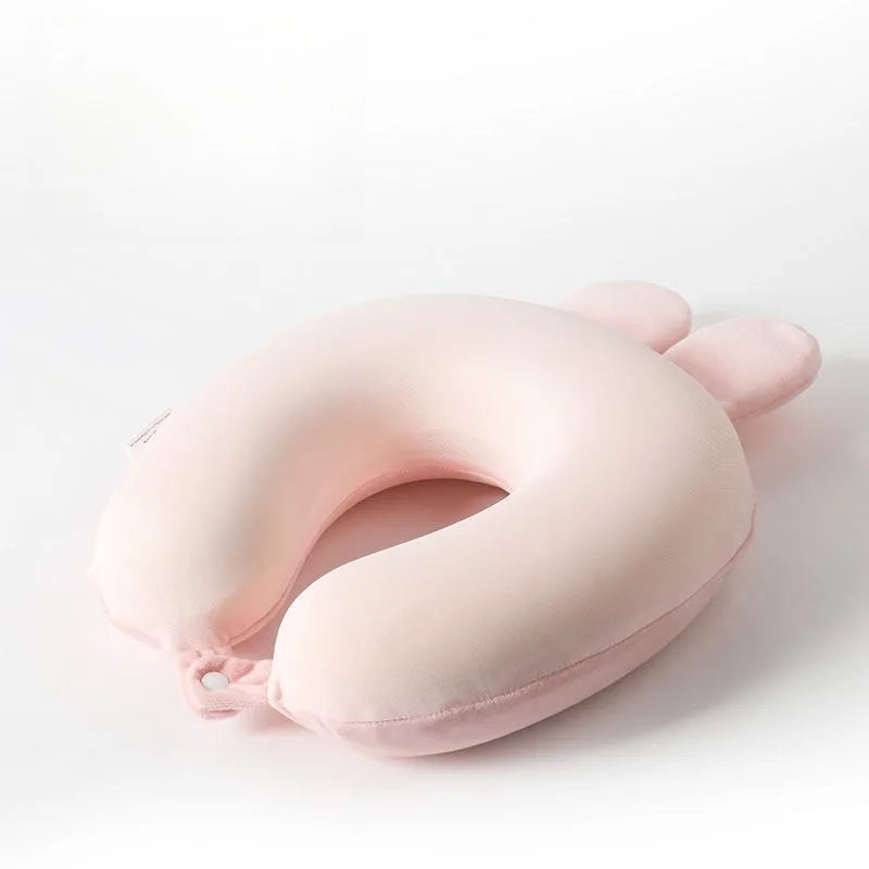 Kawaii New memory foam neck brace slow rebound U-shaped pillow travel Portable by plane high speed rail sleep Good looks Miffy