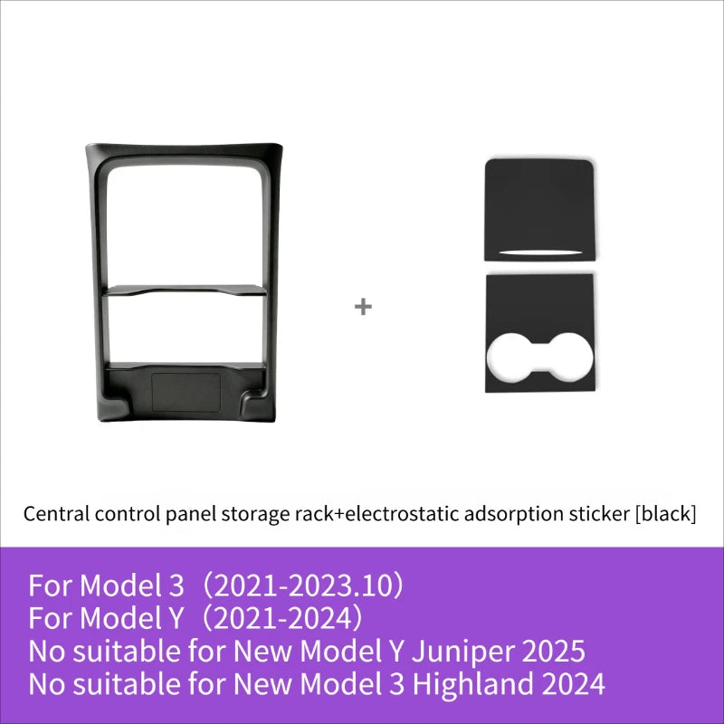 Central Control Rack for Tesla Model 3/Y 2021-2023 Center Armrest Storage Box Tray Console Organizer Glasses Holder Accessories