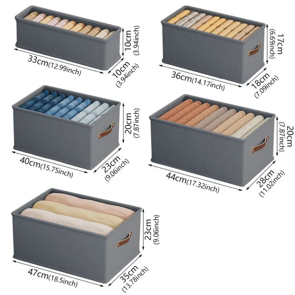 1PC Oxford Clothing and Toy Storage Box Basket Clothes Storage Uncovered Bottom Sweater Sock Bedroom Odorless Storage Cabinet