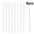 4/812pcs Replacement Straw Compatible for Stanley 20 oz 30 oz 40 oz Cup Tumbler, Clear Reusable Straws with Cleaning Brush