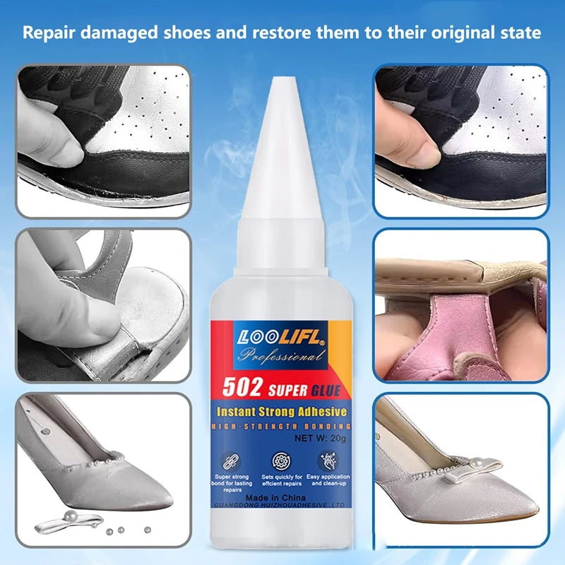 LOOLIFL High Strength 502 Super Glue Instant Glue High Temperature Resistant Adhesive For Metal Plastic PVC Strong Liquid Glue