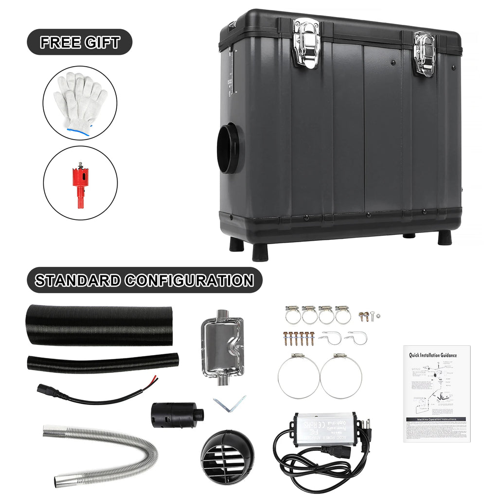 8KW Diesel Heater All in One, DC12-24V, Fast Heating Diesel Air Heater with Remote Control and Color Digital Display, Low Noise, Voice Announcement, for RV, Truck, Camper, Van, Boat and Trailer