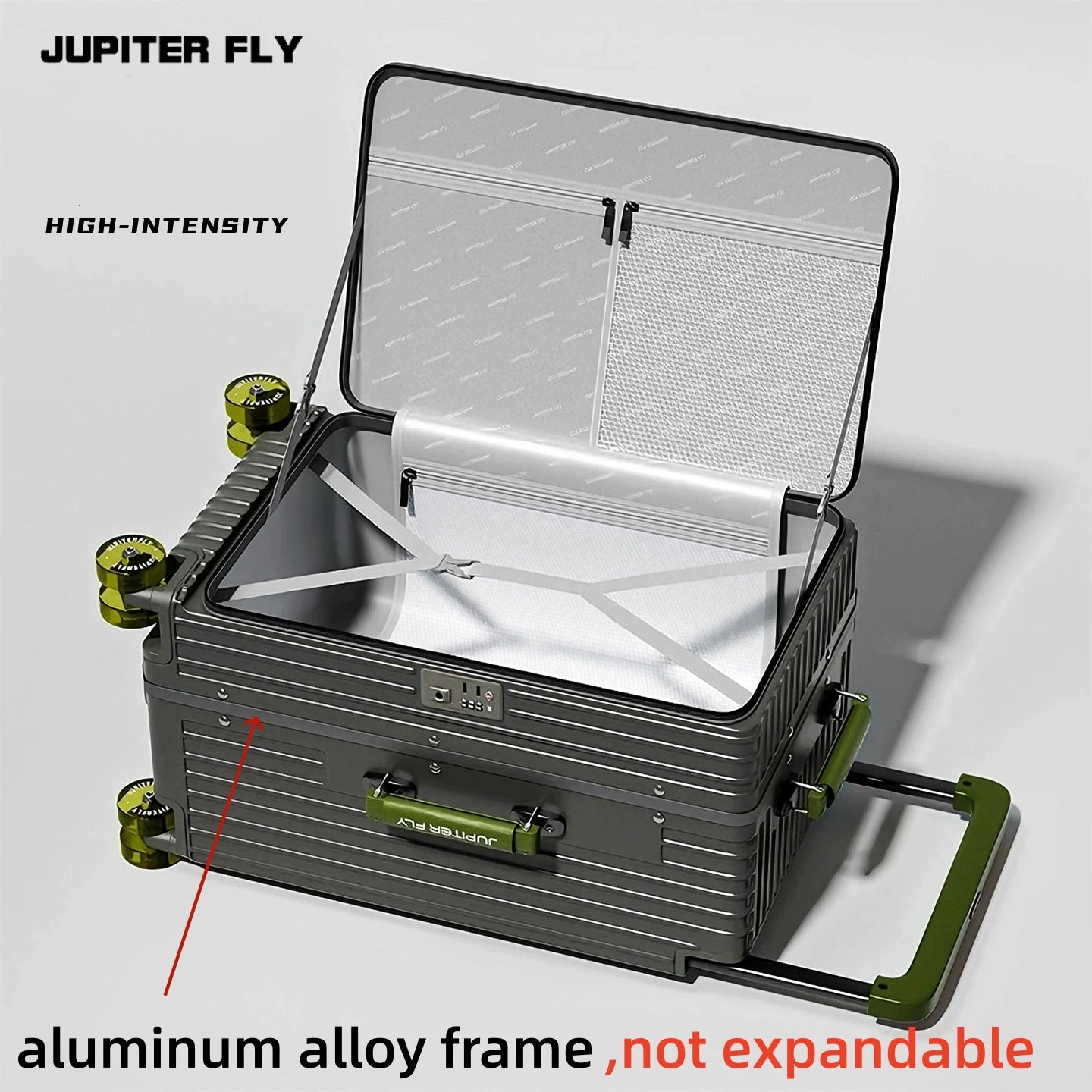 Side Opening Rolling Luggage Wide Trolley Travel 1:9 Deep Warehouse Suitcase with Skating Spinner Wheels TSA Lock PC Material 20