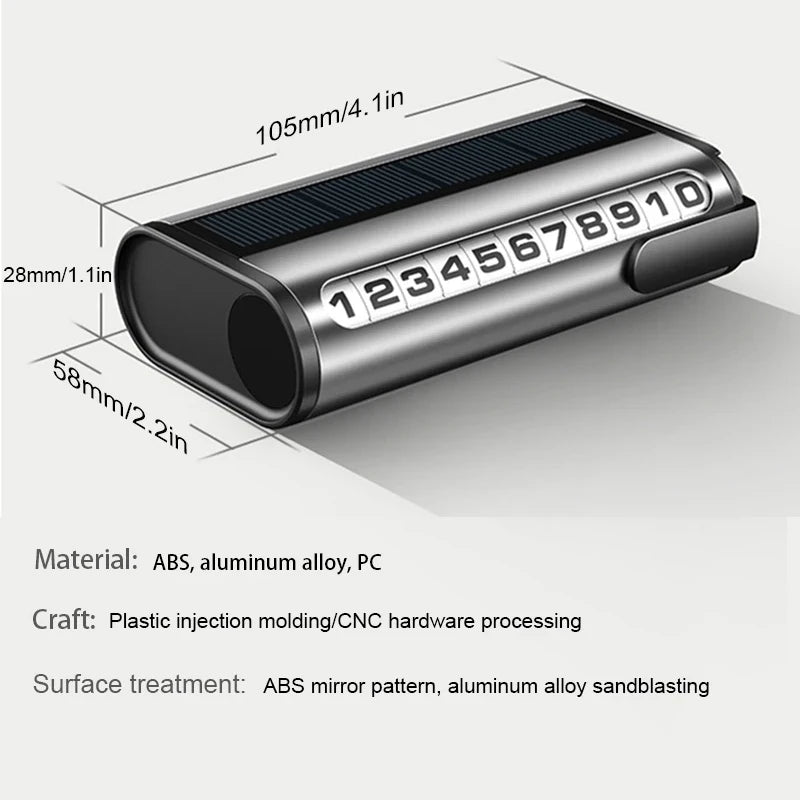 Car Temporary Stop Phone Number Card Parking Number Plate Luminous Auto Parking Card For BMW Audi Mercedes Benz Volkswagen VW