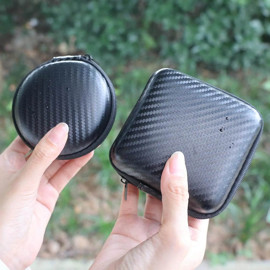 Mini Earbud Carrying Case Holder EVA Headphone Storage Bag with Zipper Earphone Headset Pouch Hard Disk Data Cable Organizers