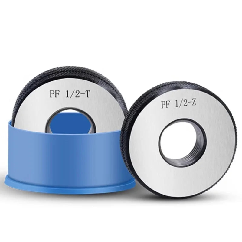 Straight Pipe PF 1PCS Thread Plug Gauge / 1SET(1*GO+1*NOGO) Thread Ring Gauge Measure Tool PF1/8 1/2 1/4 3/4 1''