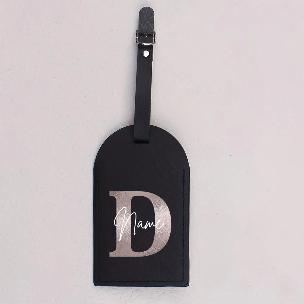 Personalised Monogram Luggage Tag PU Leather for Suitcase Baggage Handbag Tags Travel Bag Suitcase Label Tag Best Gift