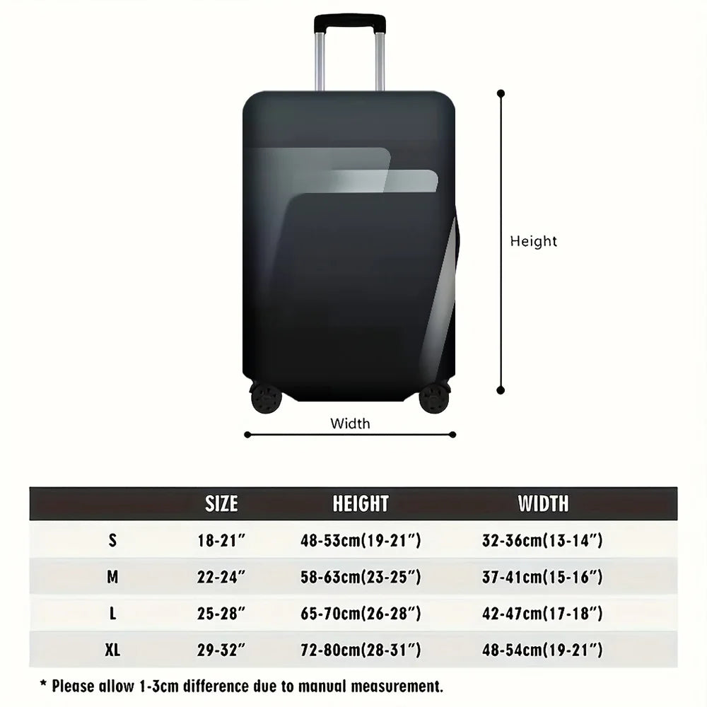1PC abstract geometric cover for 18-32 inch luggage; dust and elastic travel accessories to effectively protect your luggage
