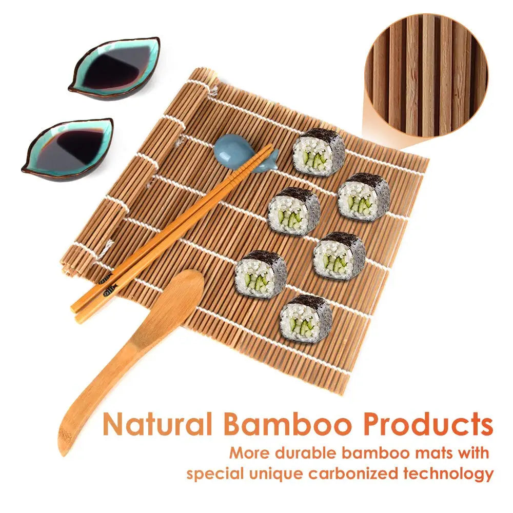 Sushi Making Kit 20 in 1 Sushi Bazooka Roller Kit With Sushi Knife, Bamboo Mats, Bazooka, Rice Mold, Chopsticks, Sauce Dishes