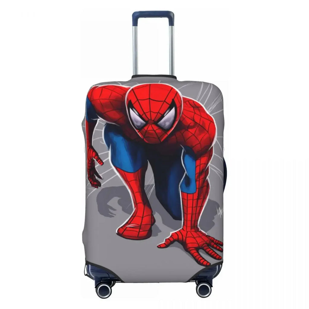 Elastic Anti-Scratch Suitcase Cover Spider Pattern Fits 18-32 Inch Luggage Dustproof Washable Premium Travel Cover