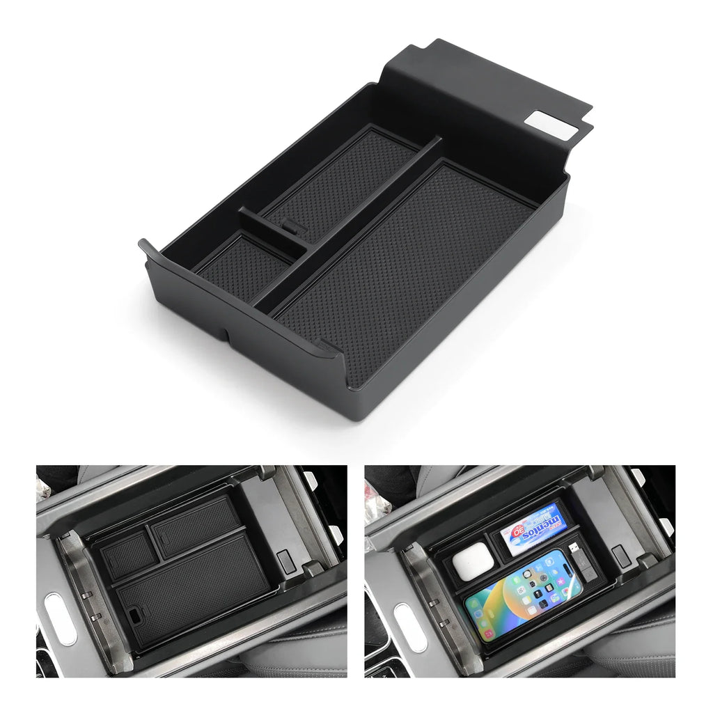 For Chery Tiggo 9 2024-2026 (FULWIN T9/Tiggo 8L/Tiggo 9X) Armrest Storage Box Car Tray Organizers Accessories Tidying Black ABS