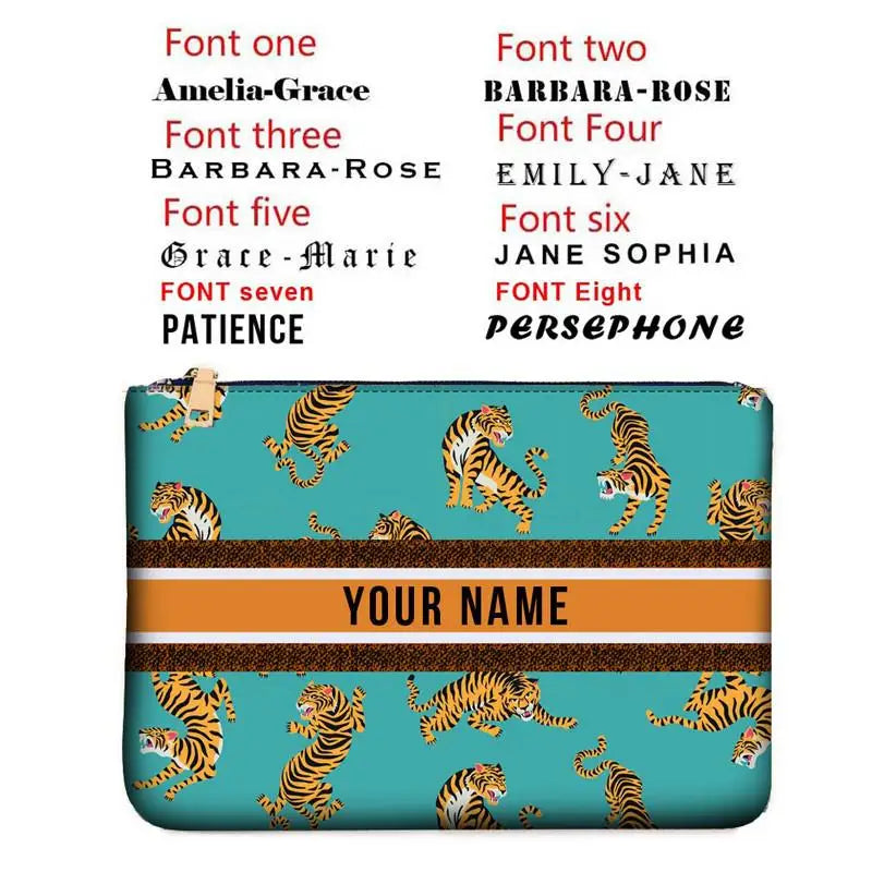 Canvas makeup bag WOMAN BAG Fashion Designer Party Clutch Personalized Custom Print Name Letter Beach Bag Travel Cosmetic Bag