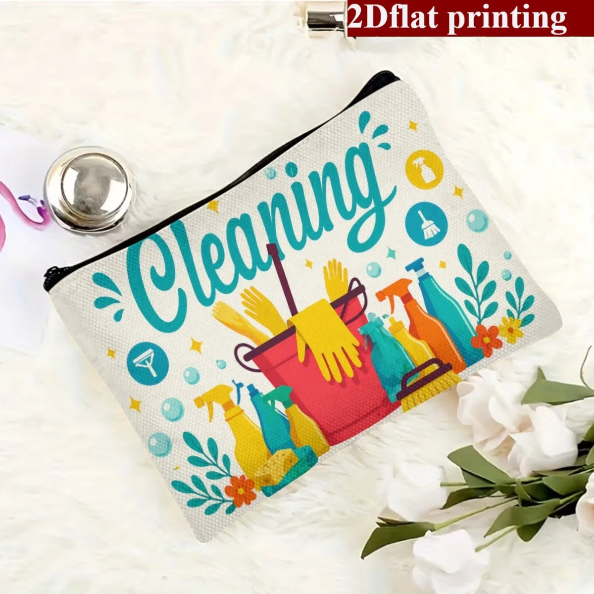 Printed storage bags are suitable for various household storage needs, including cosmetics, medicines, stationery, and hair clip