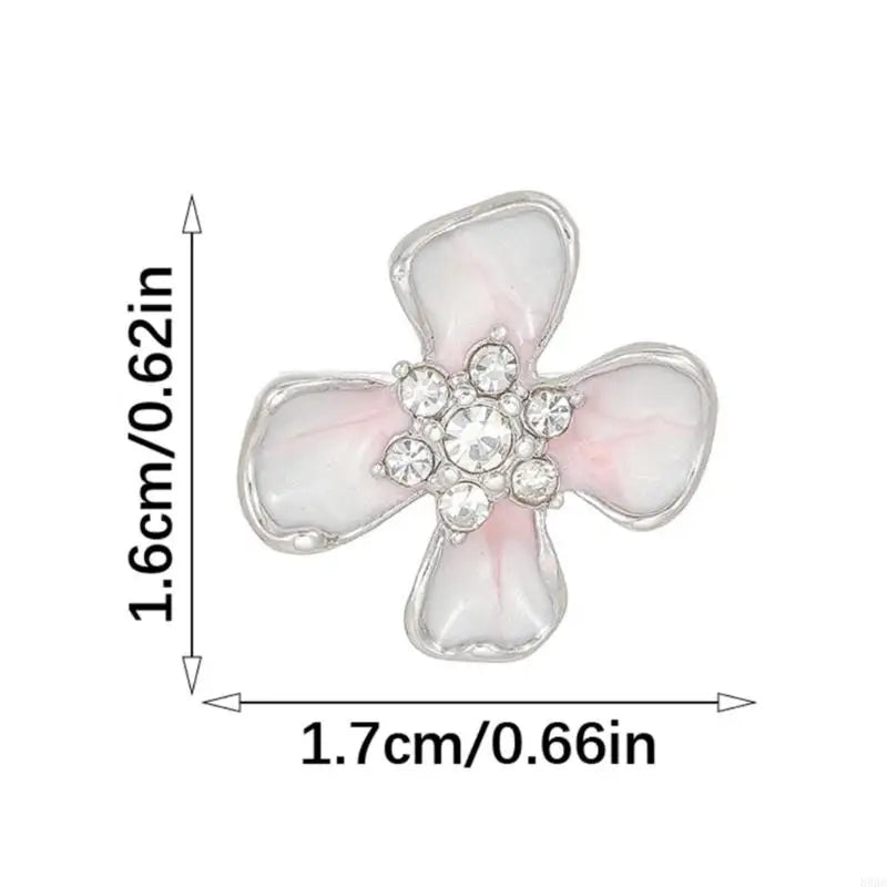 Flower Design Headphone Rhinestones Buckles Clip On Ear Hook Accessory For FreeClip 1 2 Headphones Adornment 896C