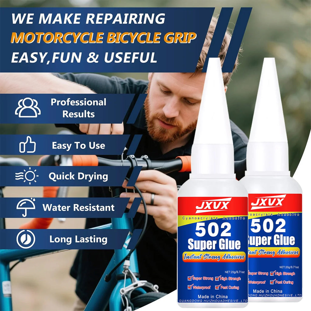 502 Super Glue 10.7oz, Clear Instant Medium Cyanoacrylate Adhesive Liquid for Woodworking Wooden Crafts Furniture Repairs, All Purpose Strong CA Glue for Metal Glass Plastic Ceramic Leather