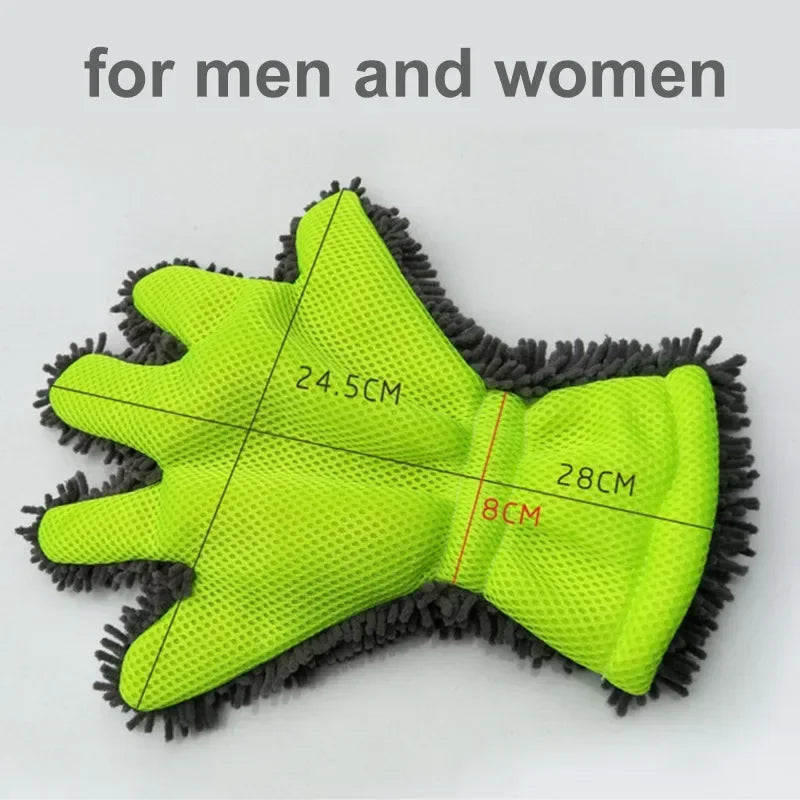 1/2pcs Ultra-Luxury Microfiber Car Wash Gloves Car Cleaning Tool Home Use Multi-function Cleaning Brush Detailing Washing Gloves