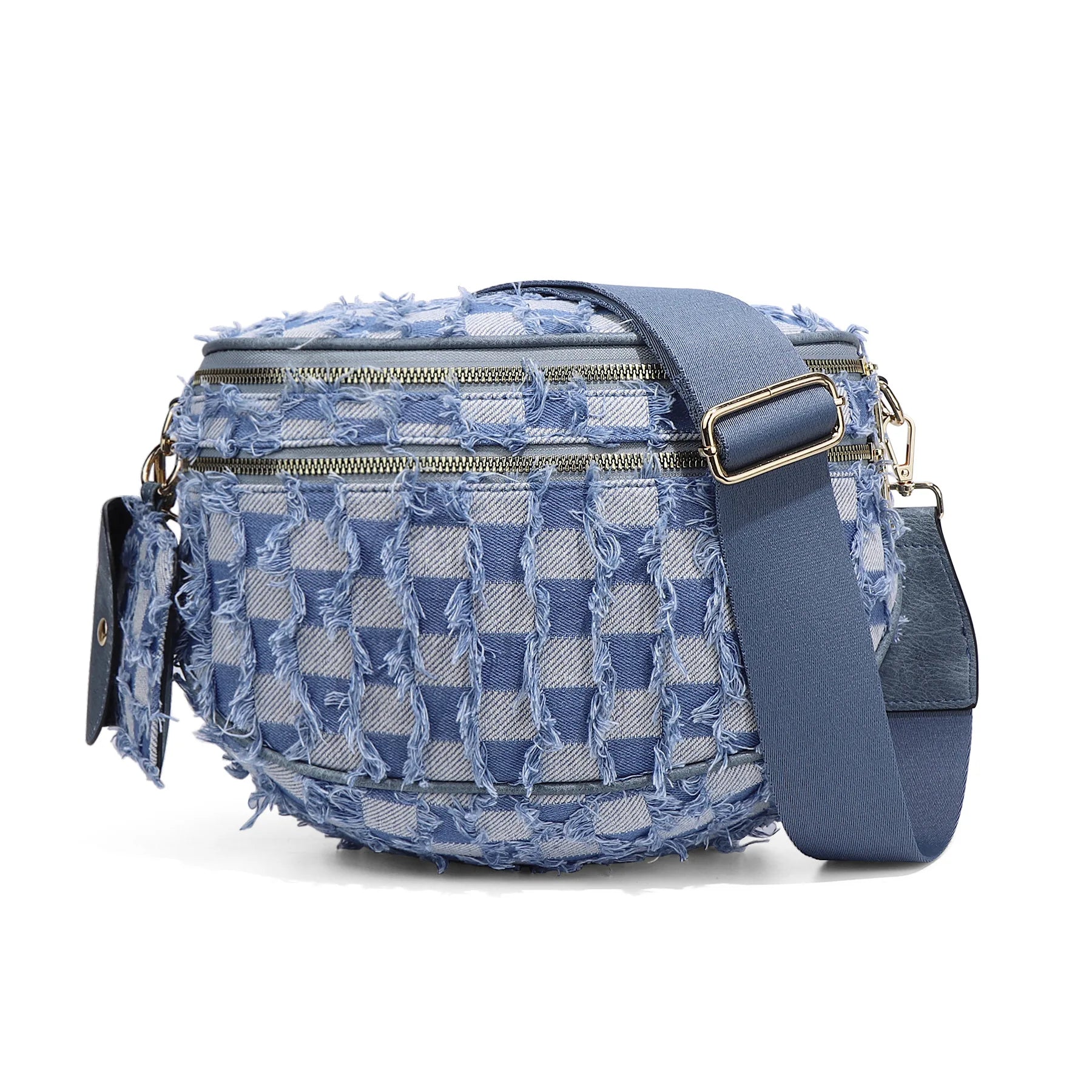 New checkered crossbody bag, shoulder bag, large-capacity shell bag