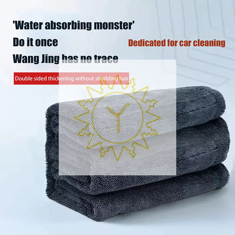 Car Wash Towel Microfiber Single/Double-Sided Ultra Absorbent Car Wash Cloth Cleaning Drying Towel Washing Car Cleaning Tool
