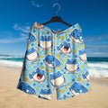 2026 Hot Selling Pokémon Spheal Men Hawaiian Shirt Shorts Set Women Summer Casual Loose Anime Pajamas T-shirt Shorts Two-piece