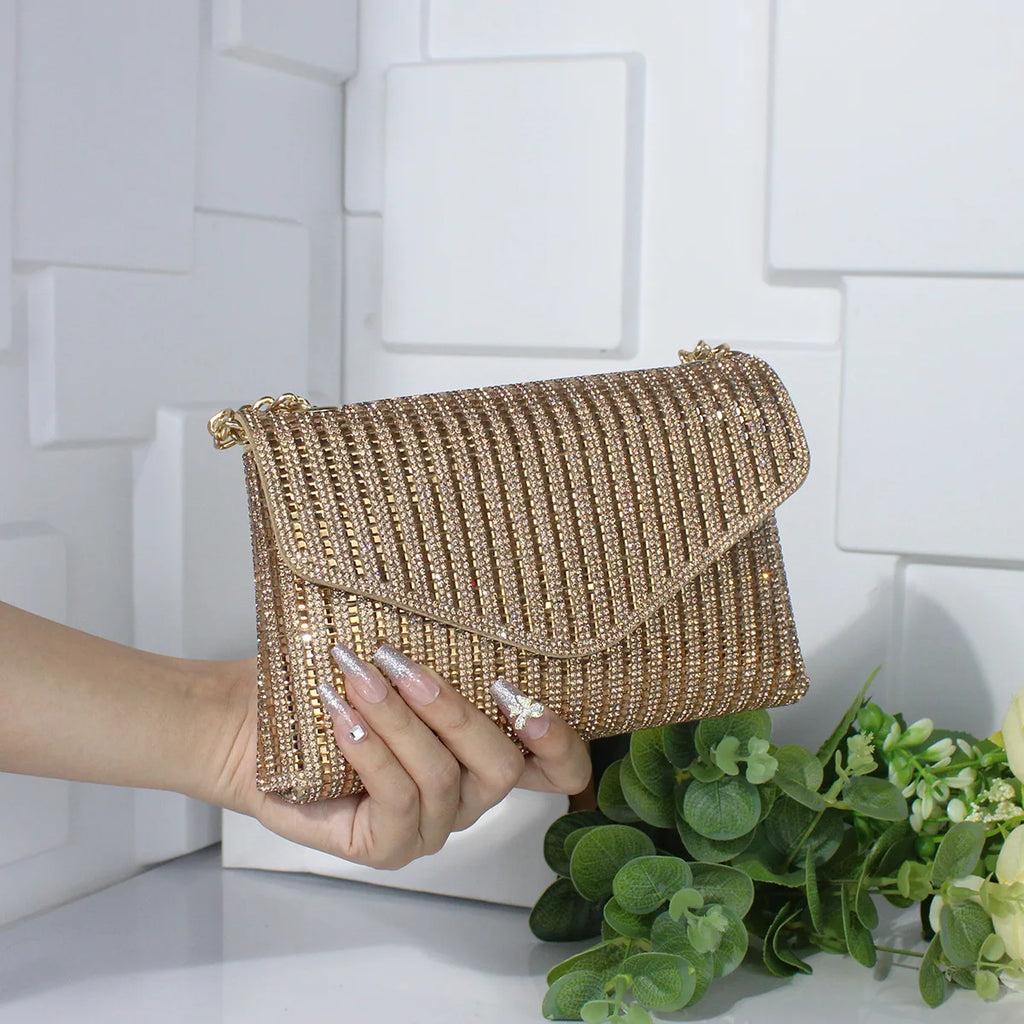 Light luxury fashion flash diamond encrusted dinner bag clutch bag exquisite high-end dress bag