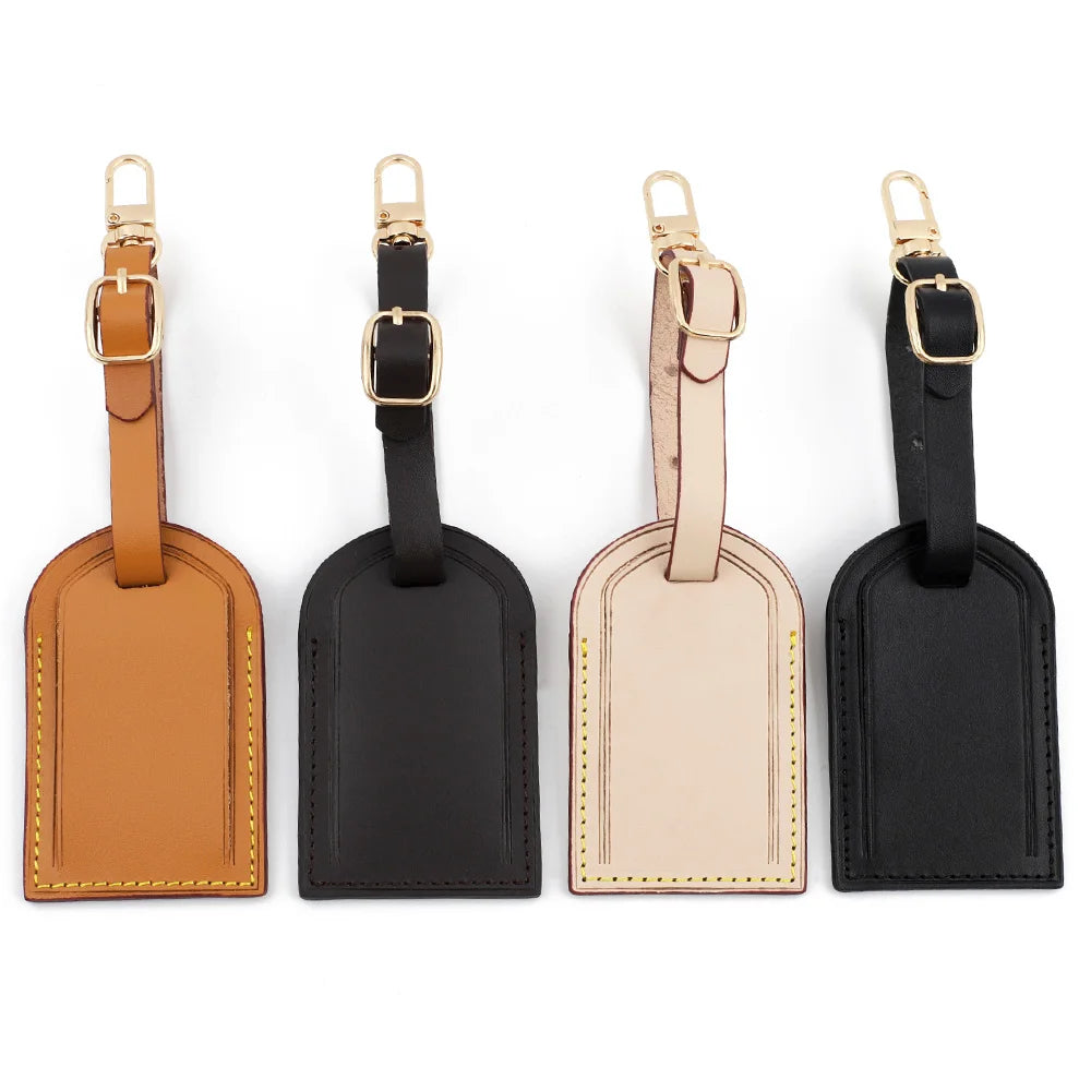 Bag Handbag Luggage Tags Travel Accessories for Suitcase Business Bag Vegetable Tanned Leather Tag Baggage Boarding Passng Pass