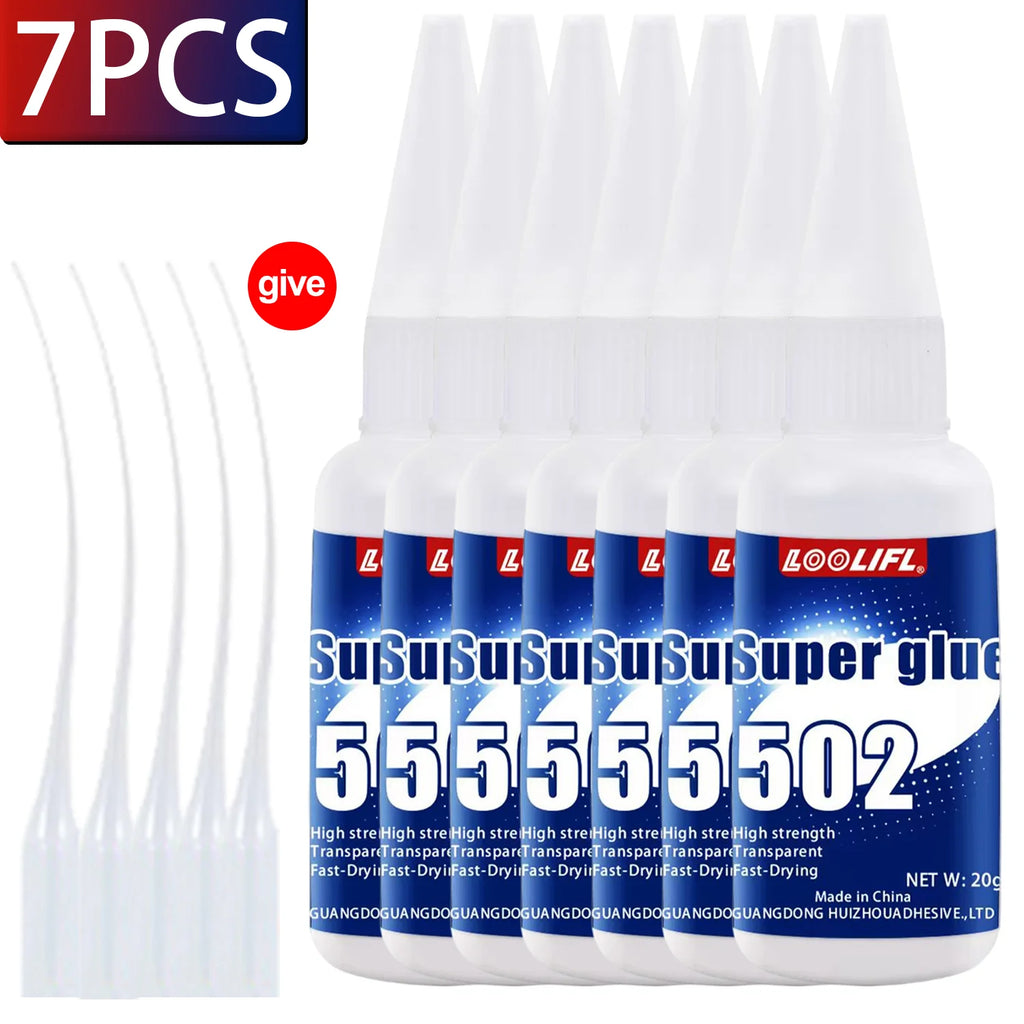 1-10Pcs Loolifl 502 Super Glue Cyanoacrylate Quick Dry Instant Strong Bond Adhesive for Home Office Industrial Repair Materials