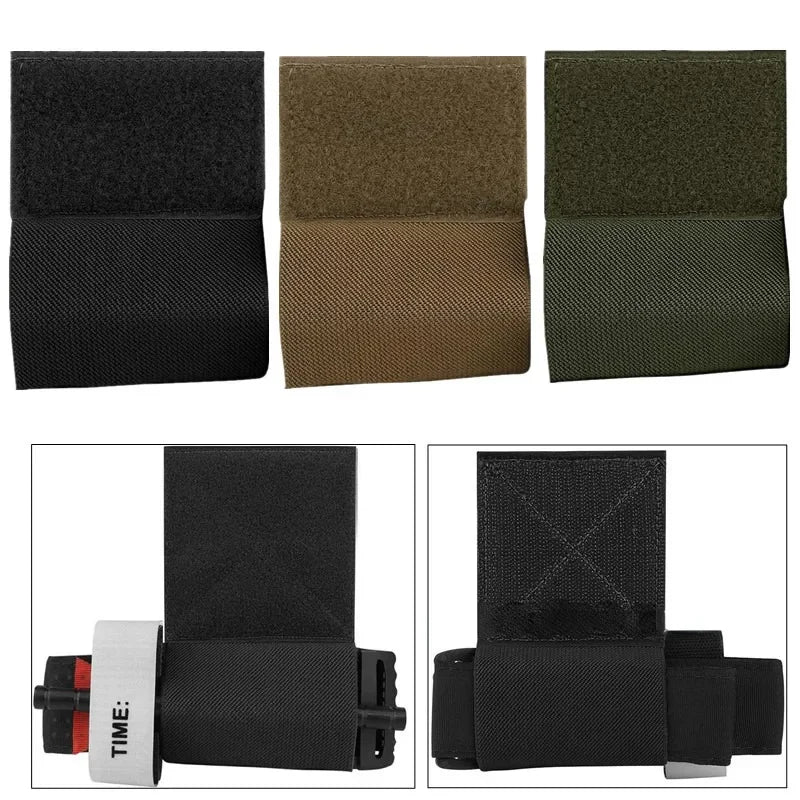 1/2pcs Elastic Tourniquet Holder with Hook & Loop Outdoor EDC Pouch Plate Carrier Chest Rig Vest Belt Carry EMT Storage Holder