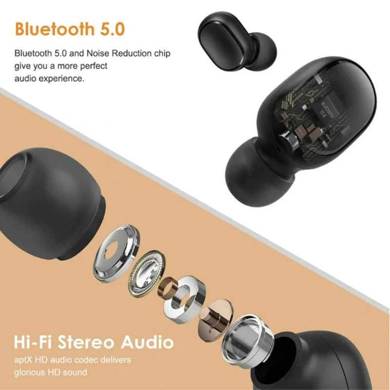 Xiaomi Airdots 2 Wireless Earphones Bluetooth Headset Wireless Earbuds Noise Cancelling Earphones with Microphone Headphones