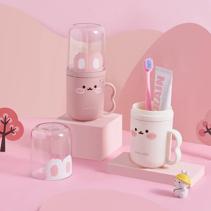 Toothbrush And Cup Storage Box Travel Toothbrush Cup Set  Portable Cute Toothbrush Cup Set For Children And Couples