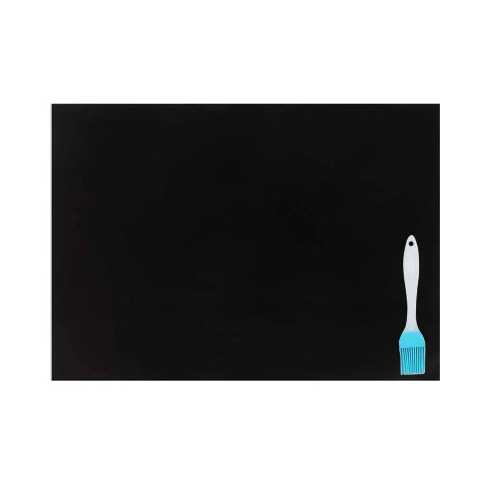 Non-stick grill mat, 60x40 cm, heat-resistant cooking plate, grill cleaning utensil, for electric oven, microwave, gas grill