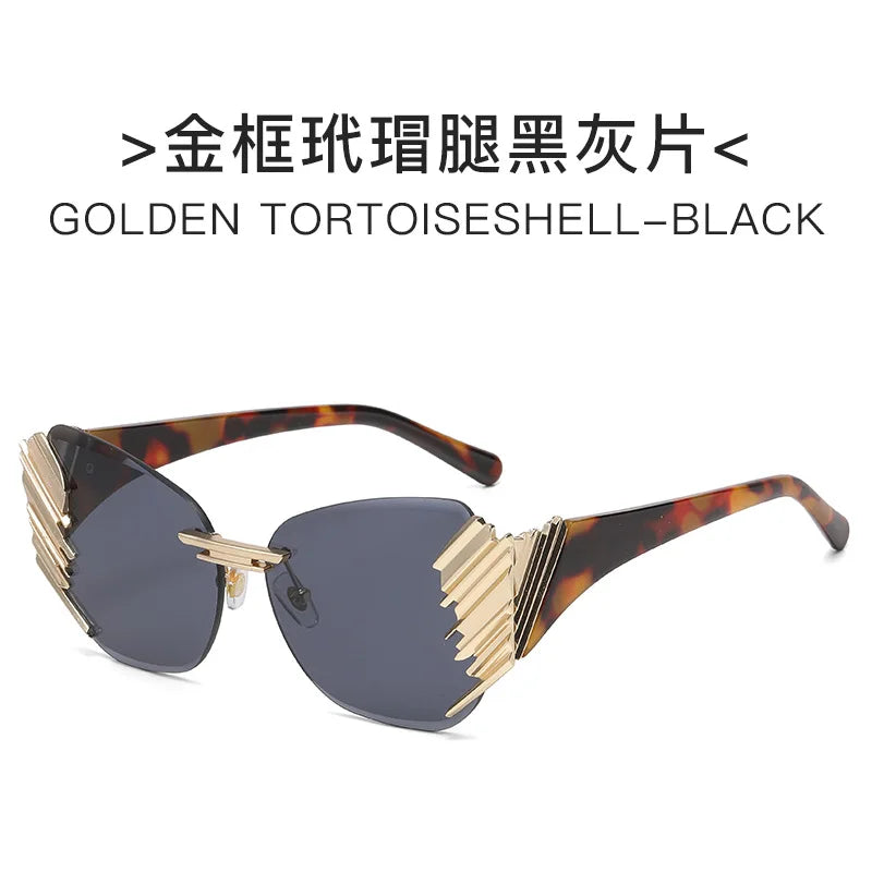 2026 Stylish Rimless Cut Edge Sunglasses Modern Trendy Framless Eyewear Unisex Versatile Fashion Shades Designed for Daily