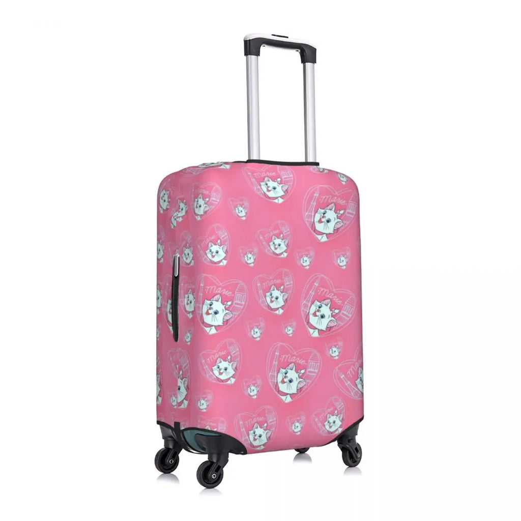 CustomM-Marie Cat Cartoon Travel Luggage Cover Elastic Suitcase Cover Protector Fit 18-32 Inch
