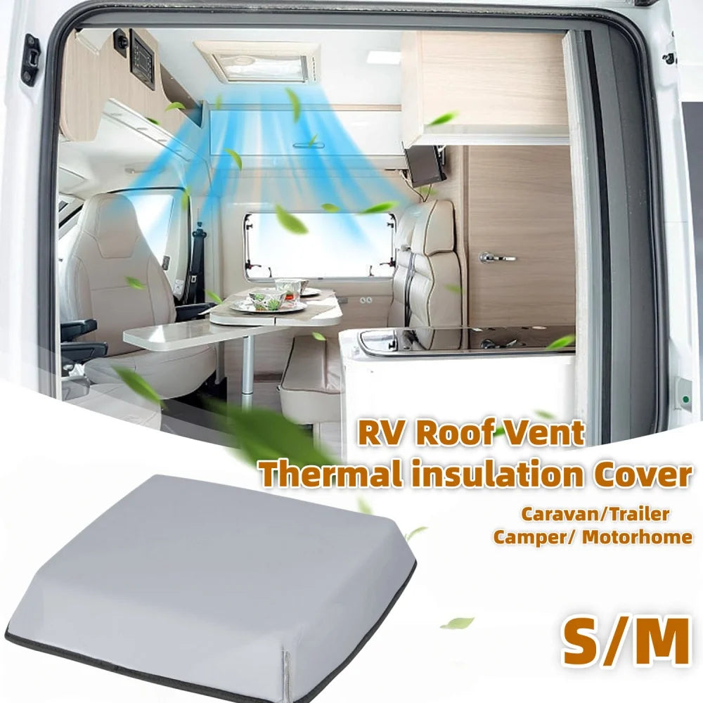 RV Roof Vent Thermal Insulation Cover for Dometic Midi Heki Trailer Thickened Hail Rain Vent Fan Motorhome Sunshade Accessories