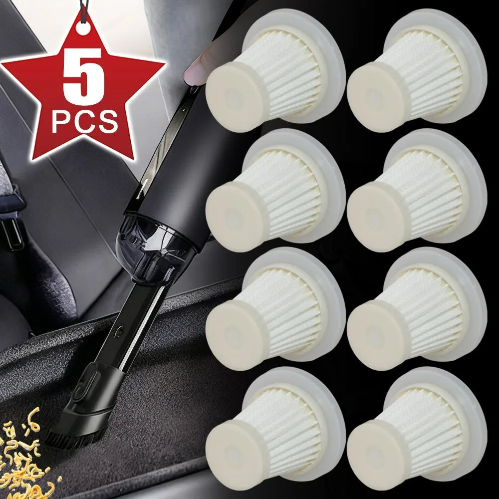 HEPA Filter for Car Vacuum Cleaner Replacement Parts High Efficiency Dust Removal PM2.5 Cartridge Handheld Auto Cleaning Tools