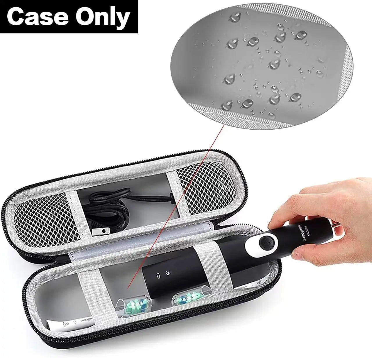 Toothbrush Travel Case for Oral-B Pro 1000 2000 3000 3500 5000 7500/ for Philips Sonicare Protective Clean 4100 6100 5100 6500