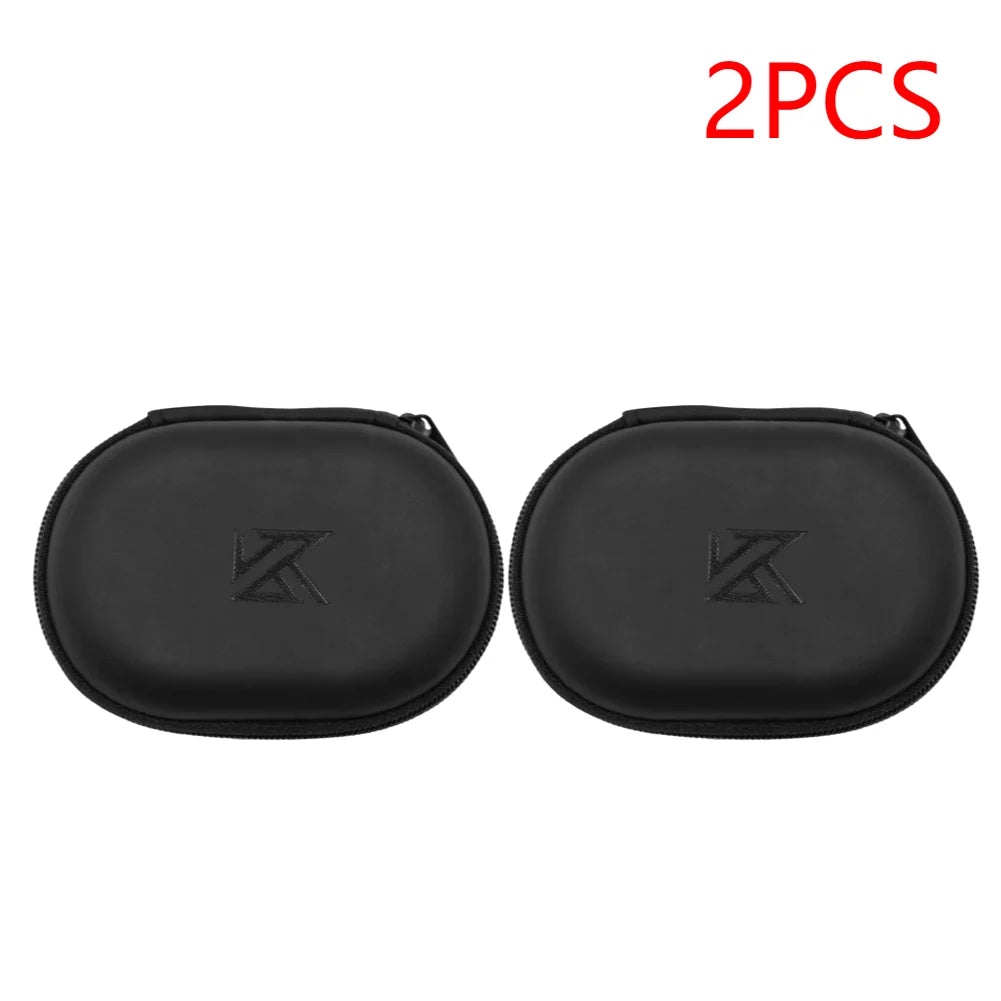 KZ Earphone Accessories Hard Case Bag With Logo Portable Oval Headset PU Storage Box For ZST ZS10 PRO X EDX Pro AS24 DQS ZNA