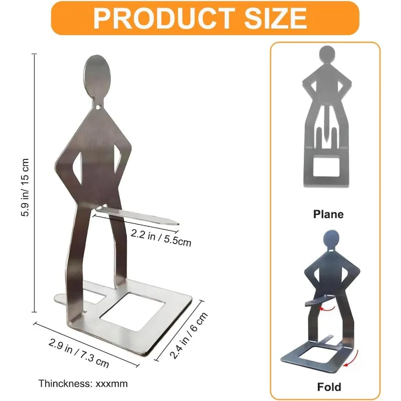 Creative Standing Man Hot Dog Holders Stainless Steel Sausage Grill Rack Reusable Barbecue Tool for BBQ Camping Spring Trip