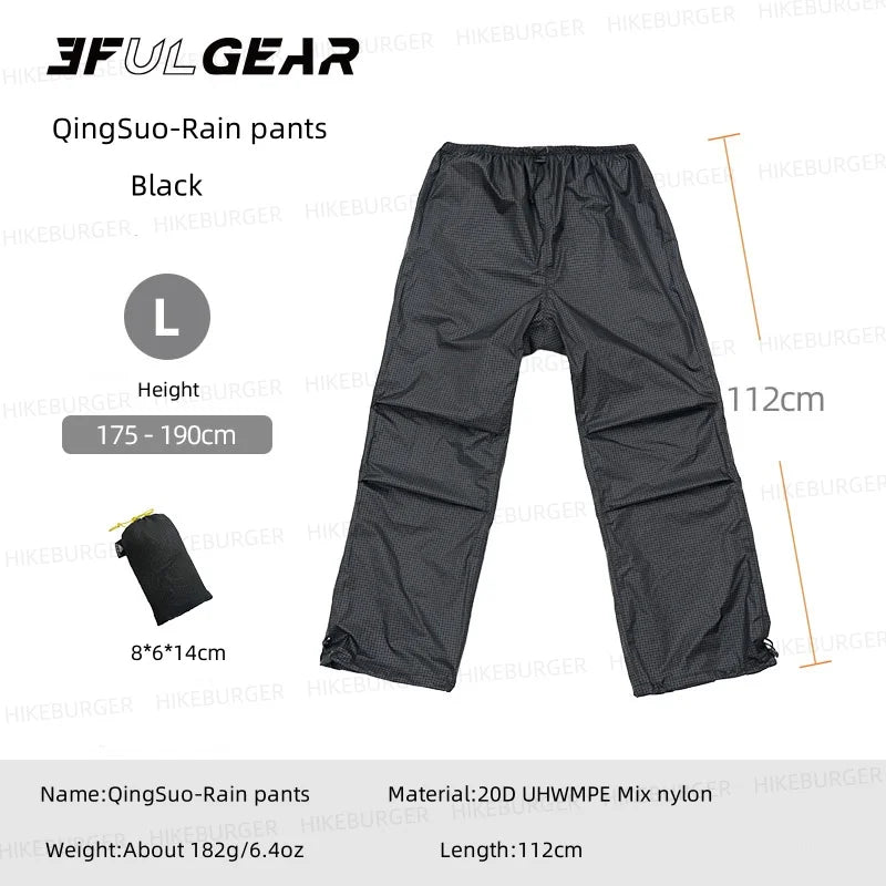 3F UL GEAR Qingsuo Rain Jacket Outdoor Ultralight Rain Zip Poncho Hiking Sleeve Rain Coats Waterproof Traveling Mountaineering
