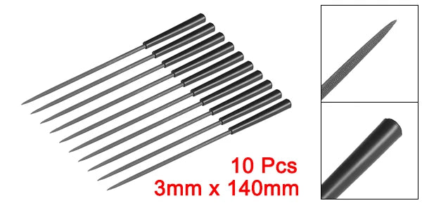 10Pcs 3x140mm Second Cut Steel Round Needle File Handy Tools Ceramic Crafts DIY Wood Rasp File Needle Jewelry Carving File