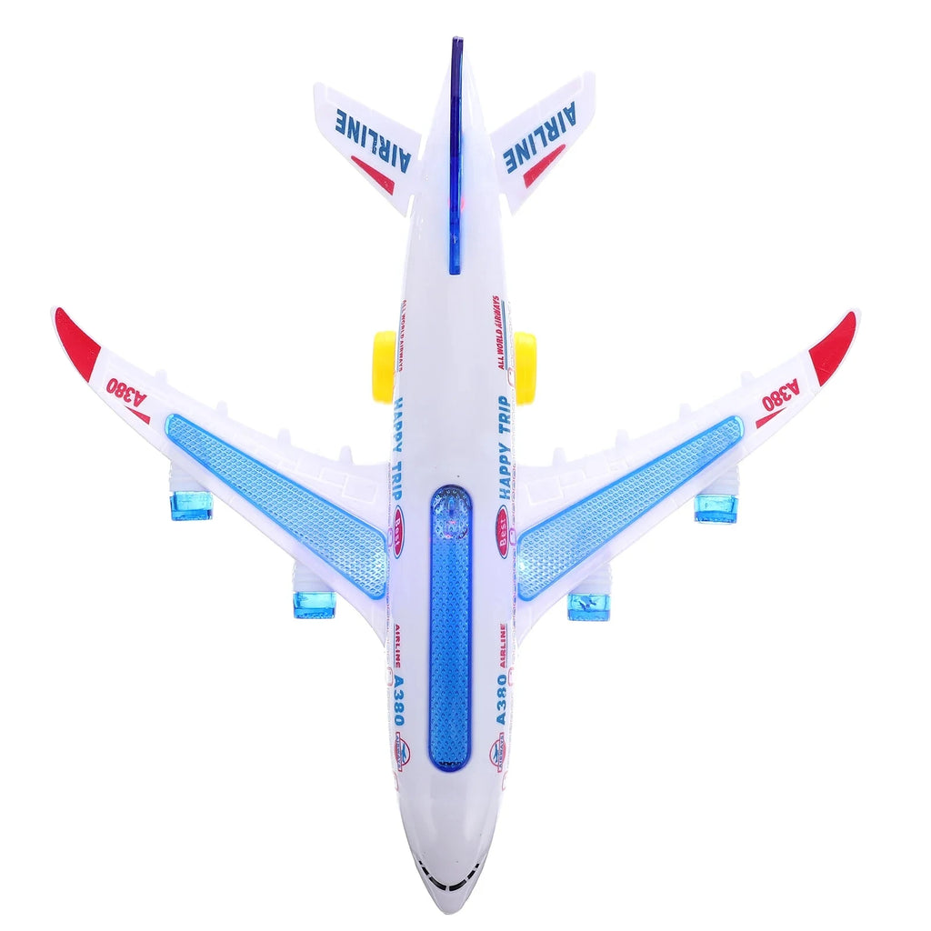 Plane Educational Toy Gift For Children Electronic Aeroplane Toy with Music Autopilot Flash Sound Aircraft Automatic Rotation