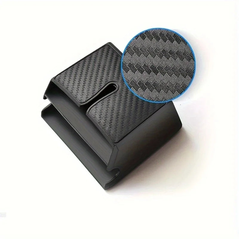Upgrade Your Car with This Multifunctional Storage Box: Portable, Double Layer, Self-Adhesive & Easy to Install!