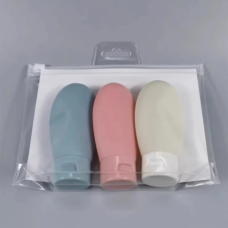 4Pcs/Set Refillable Bottle 60ml Soft Lotion Container Squeeze Tube Empty Bottle Portable Travel Shampoo Bottle