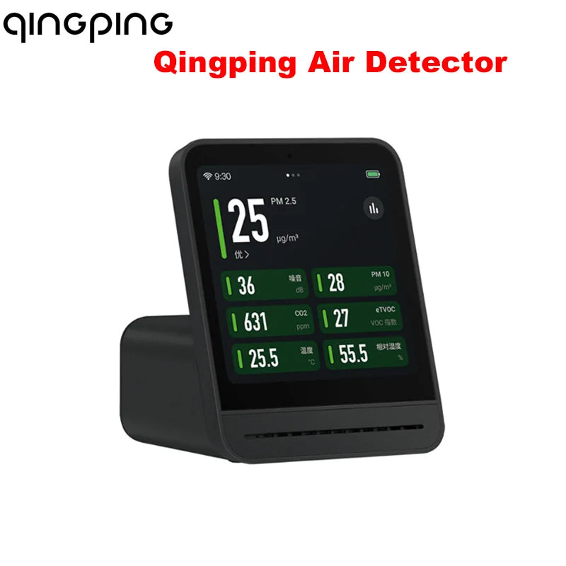 Qingping Air Detector 2 Smart Home Touch Screen Control Temperature Humidity Sensor CO2 PM2.5 Quality Monitor Mi Home APP CN