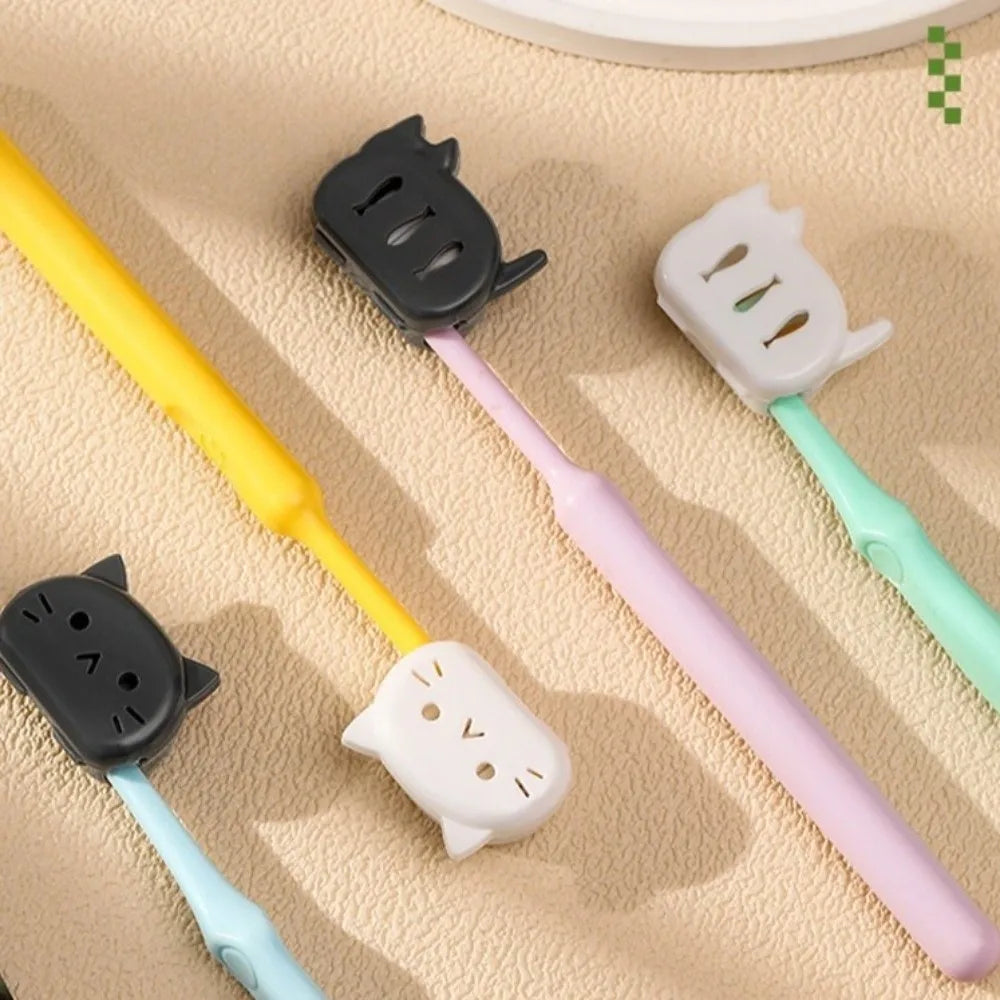 4pcs Cartoon Brush Cap Case Portable Waterproof Toothbrush Protect Box Reusable Dust Prevention Travel Toothbrush Protectors