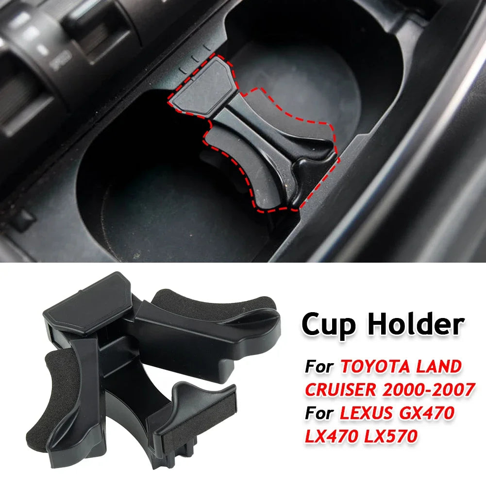 Car Front Cup Holder Insert Divider For Toyota Land Cruiser 2000-2007 For Lexus Gx470 Lx470 Lx570 55633-60050