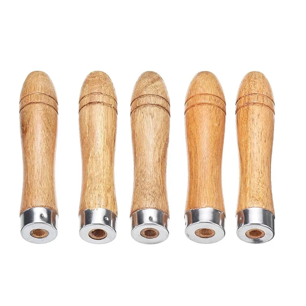 5pcs Wooden File Handle Replacement Strong Metal Collar For File Craft Tool 9cm For Wood Rasp Screwdrivers 4-6 Inch File