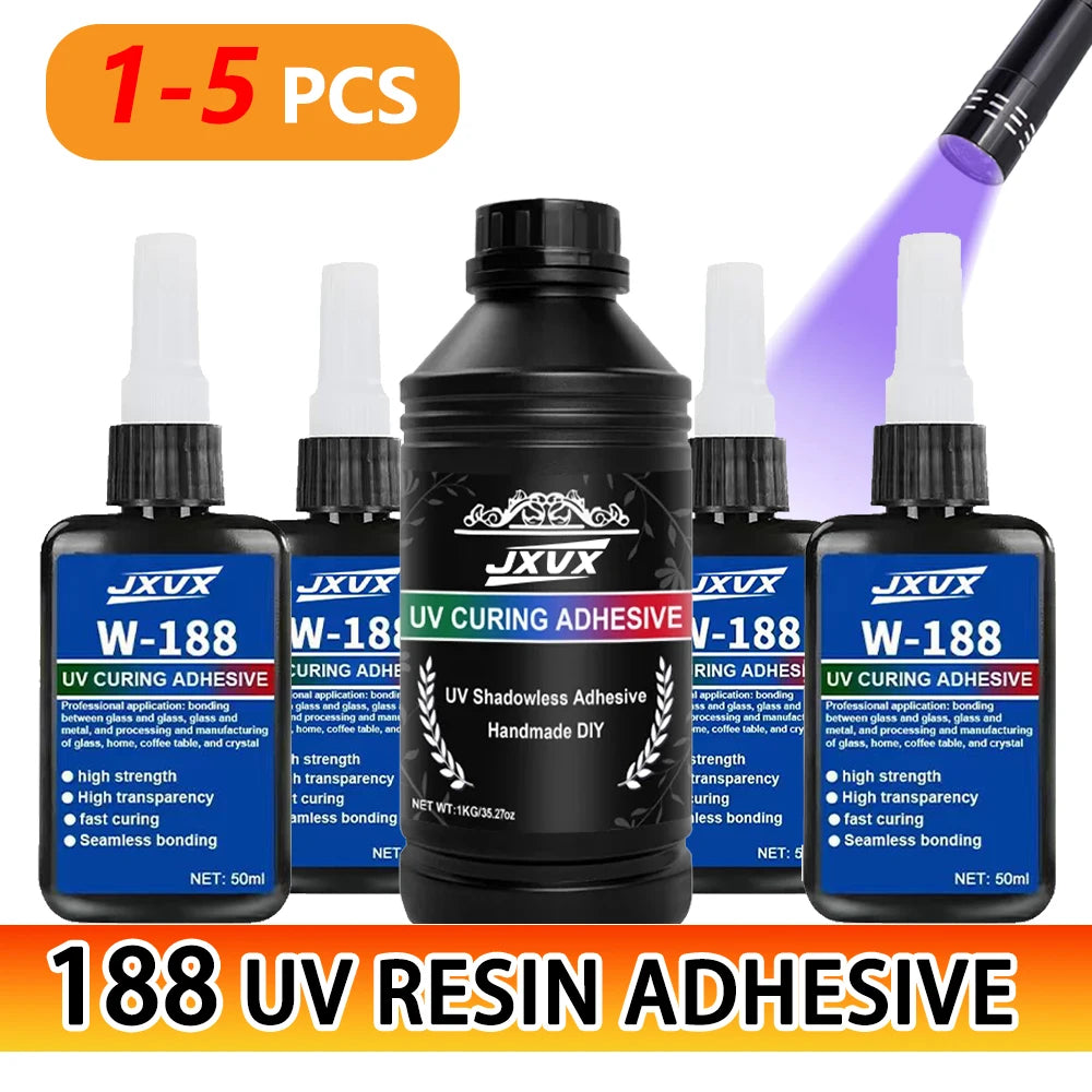 UV-curing adhesive resin for DIY jewellery Handicraft production and model making High transparency, rapid drying, high hardness
